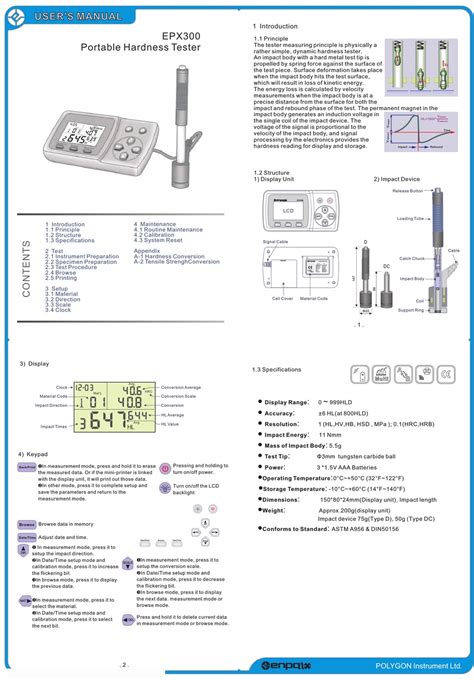 ebx300 portable hardness tester|ENPAIX EPX300 USER MANUAL Pdf Download.